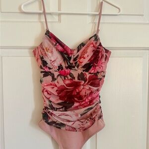 Express Floral Pink Bodysuit